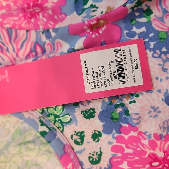 Lilly Pulitzer Henley Top - Picture 6 of 7